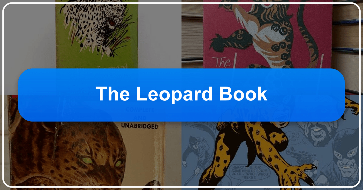 The Leopard Book: a comprehensive literary resource exploring books, authors, and cultural impact. /images/the-leopard-book.png