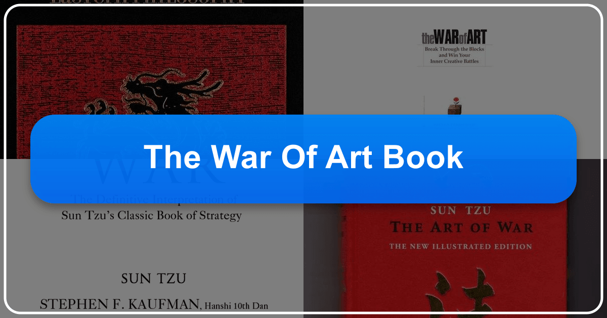Steven Pressfield's "The War of Art" explores creative resistance and discipline for artists and professionals. /images/the-war-of-art-book.png