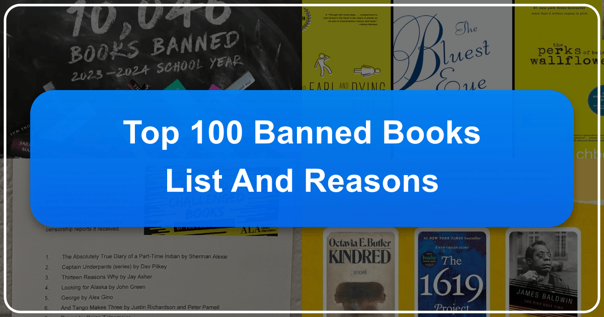 Exploring the top 100 banned books and the complex reasons behind their censorship and literary suppression. /images/top-100-banned-books-list-and-reasons.png