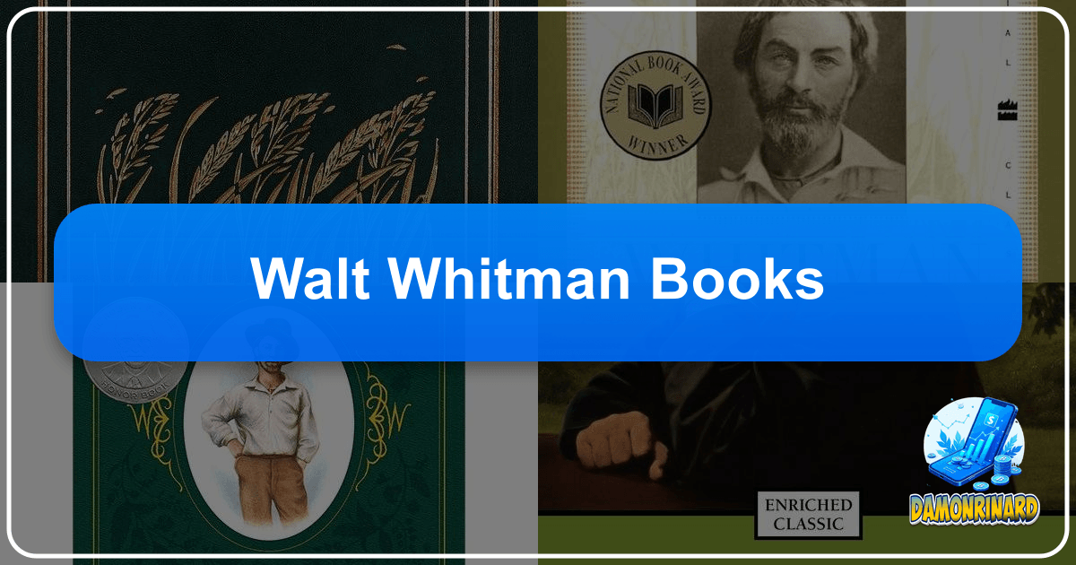 Walt Whitman's literary legacy and iconic works, including Leaves of Grass, explored on Lbibinders.org. /images/walt-whitman-books.png
