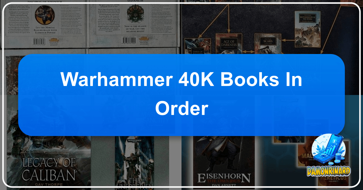 A comprehensive guide to the vast Warhammer 40,000 book universe and its intricate lore. /images/warhammer-40k-books-in-order.png