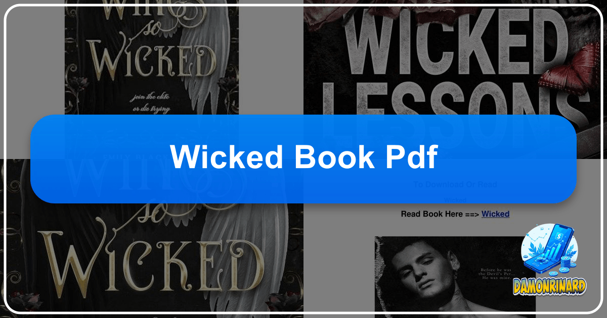 Exploring the enigmatic world of "Wicked" and its digital presence on Lbibinders.org. /images/wicked-book-pdf.png