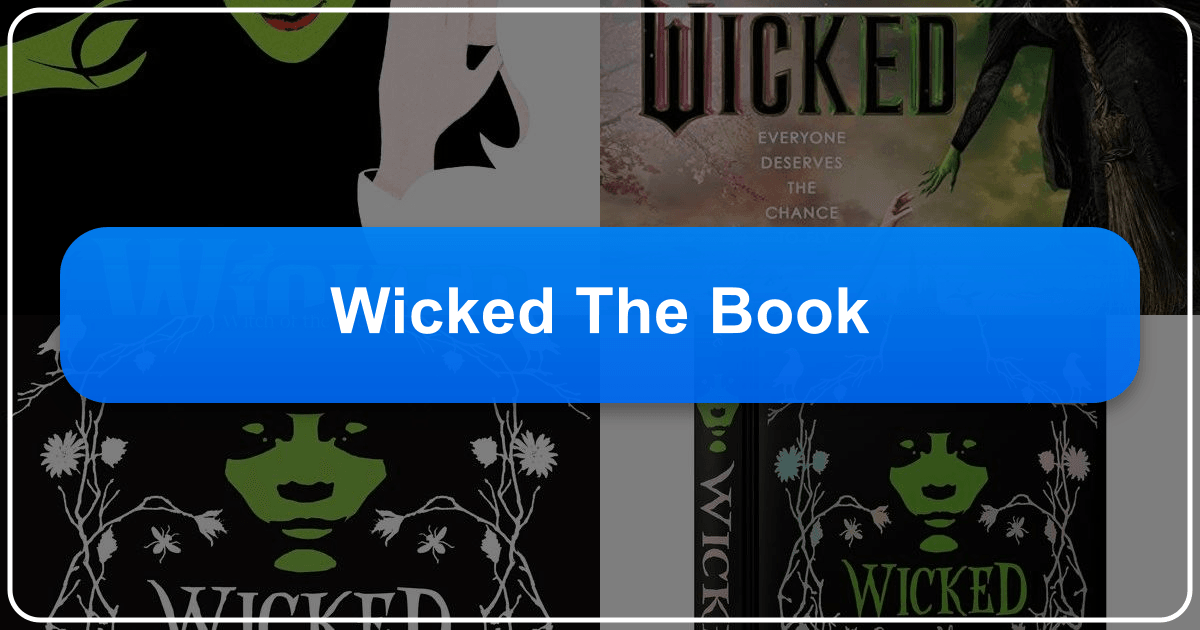 Exploring Gregory Maguire's *Wicked*, a reimagining of Oz with complex themes and lasting cultural impact. /images/wicked-the-book.png