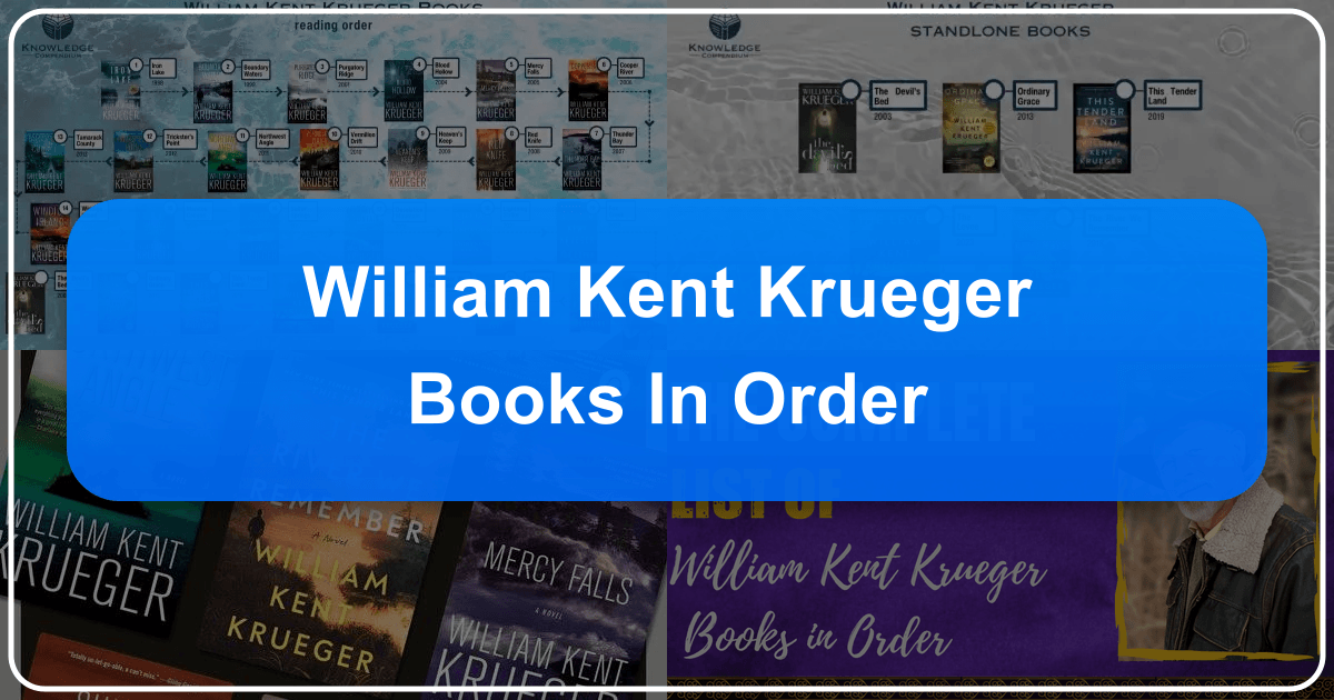 Exploring William Kent Krueger's novels and the Cork O'Connor series in chronological order and context. /images/william-kent-krueger-books-in-order.png