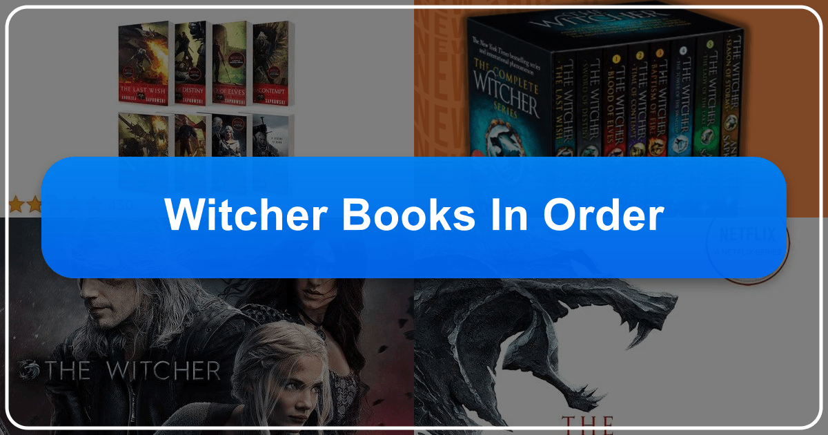 A comprehensive guide to the Witcher book series by Andrzej Sapkowski in chronological and publication order. /images/witcher-books-in-order.png