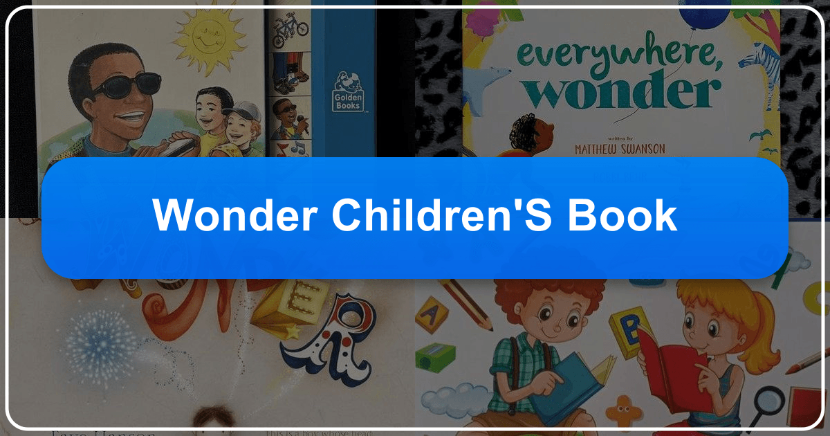 "Wonder" by R.J. Palacio explores identity, empathy, and kindness through a poignant narrative. /images/wonder-childrens-book.png