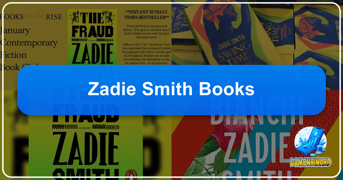 Zadie Smith's literary impact and works explored in-depth, from novels to essays, analyzing her style, themes, and cultural resonance. /images/zadie-smith-books.png